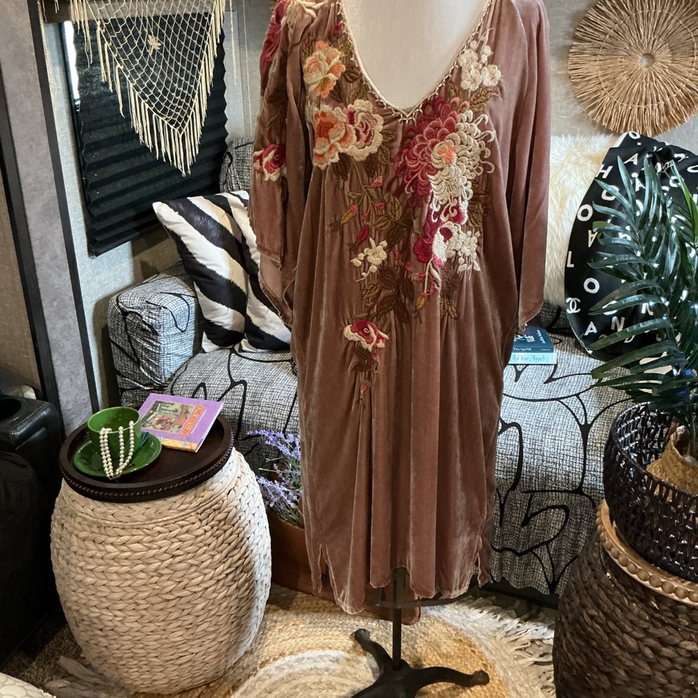 Johnny Was Chrys Kimono Velvet Dress S